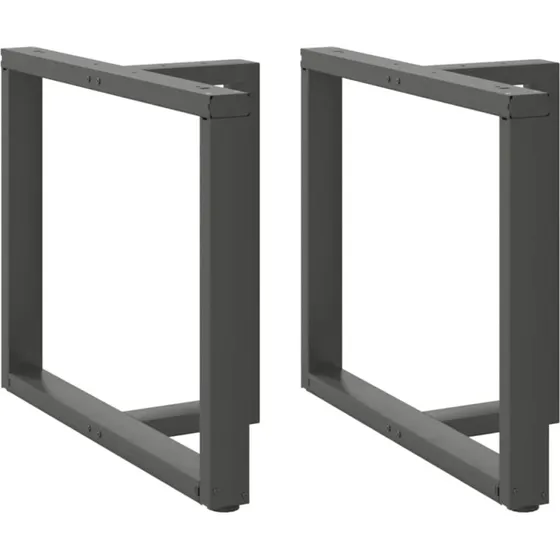 vidaXL T-formet spisebordsben 2 stk. antracit 100x35x(72-73) cm stål
