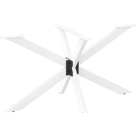 vidaXL spisebordben edderkopformet hvid 120x68x(72-73) cm
