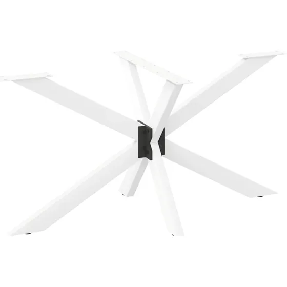 vidaXL spisebordben edderkopformet hvid 150x78x(72-73) cm stål