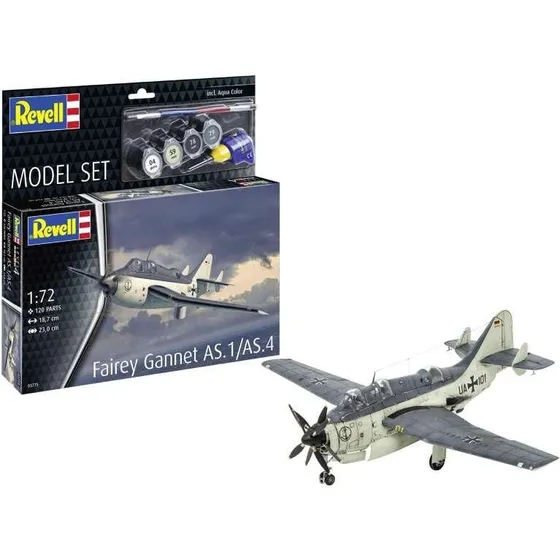 Revell Fairey Gannet AS.1/AS.4 1:72 byggesæt (inkl. pensler, farver, lim)