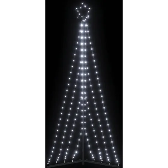 vidaXL LED-juletræ 182 cm, 339 LED'er, koldt hvidt lys
