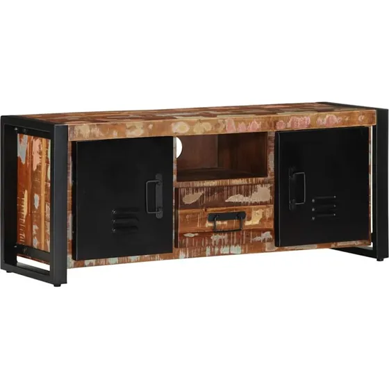 vidaXL tv-bord 100x30x40 cm massivt genbrugstræ