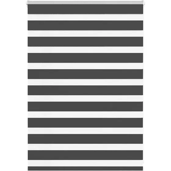 vidaXL Zebragardin Sort 105x100 cm, 100,9 cm Stofbredde, Polyester