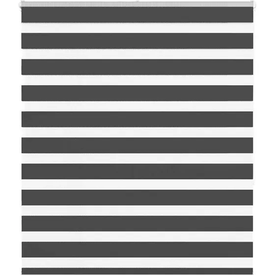 vidaXL Zebragardin Sort 125x150 cm, 120,9 cm Stofbredde, Polyester