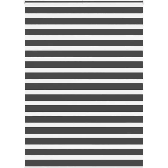 vidaXL Zebragardin Sort 155x200 cm, 100% Polyester