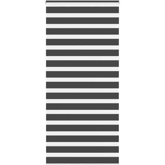 vidaXL Zebragardin Sort 115x230 cm, 100% Polyester