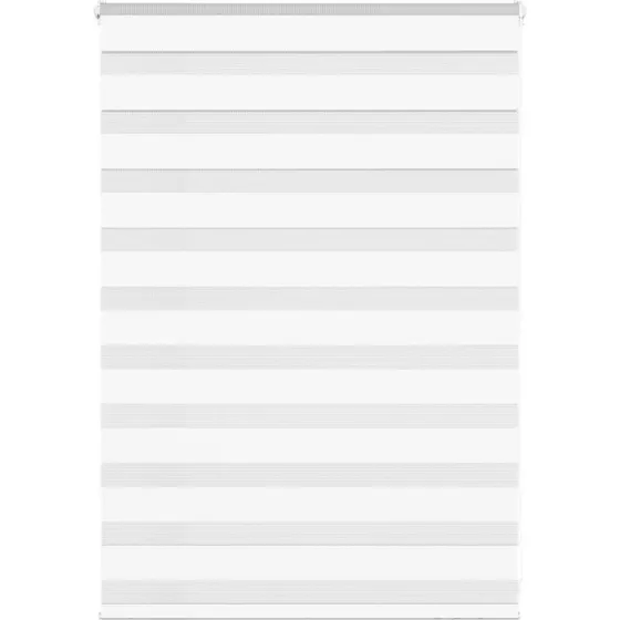 vidaXL Zebragardin Hvid 110x100 cm, 105,9 cm Stofbredde, Polyester