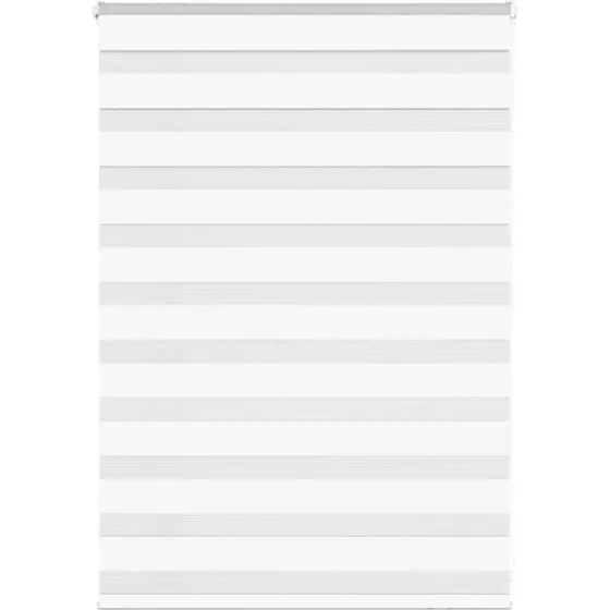 vidaXL Zebragardin Hvid 115x100 cm, 110,9 cm stofbredde, Polyester