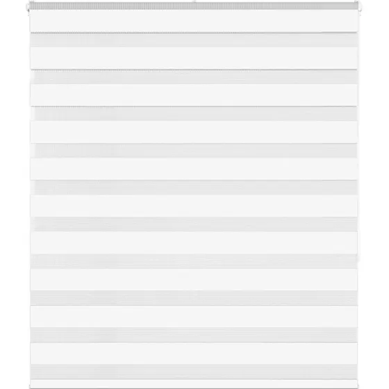 vidaXL Zebragardin Hvid 120x150 cm, 115,9 cm stofbredde, Polyester