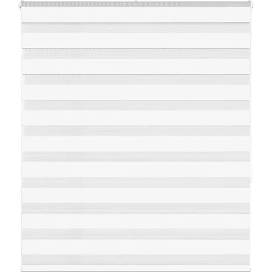 vidaXL Zebragardin Hvid 130x150 cm, 125,9 cm stofbredde, polyester