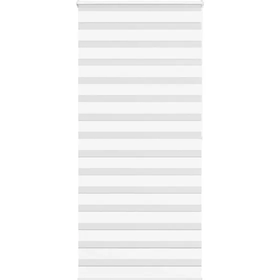 vidaXL Zebragardin Hvid 110x200 cm, 105,9 cm stofbredde, Polyester