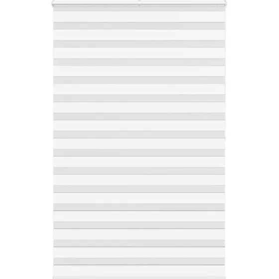 vidaXL Zebragardin Hvid 140x200 cm, 135,9 cm stofbredde, 100 % polyester