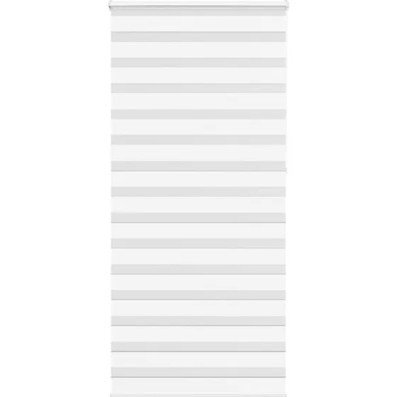 vidaXL Zebragardin Hvid 115x230 cm, 110,9 cm bred, polyester