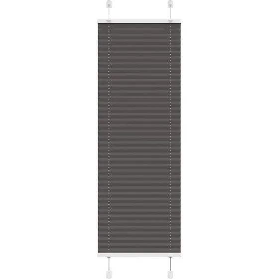 vidaXL Plisségardin Sort 45x100 cm, 100% Polyester