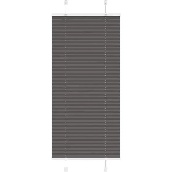 vidaXL Plisségardin Sort 55x100 cm, 100 % Polyester