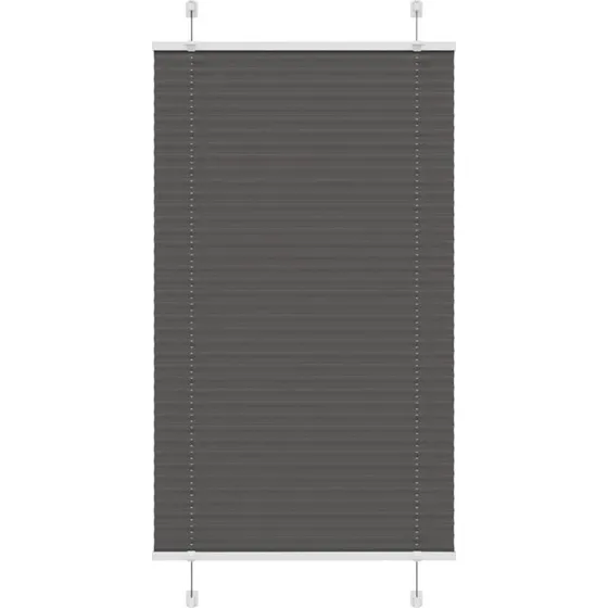 vidaXL Plisségardin Sort 75x100 cm, 100% Polyester