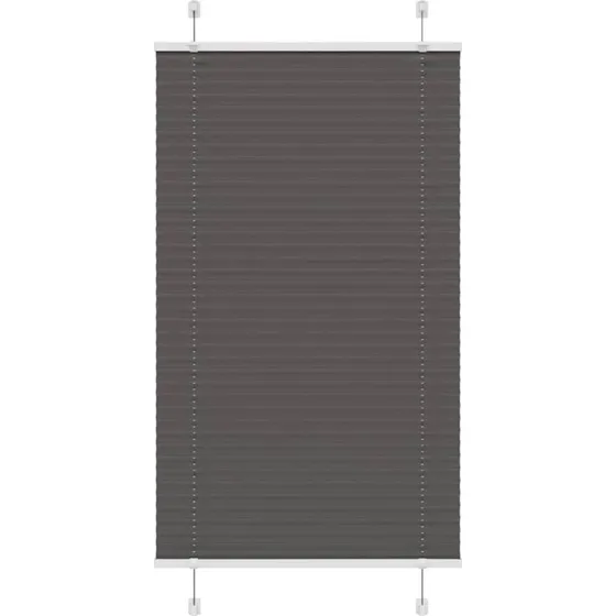 vidaXL Plisségardin Sort 80x100 cm, 100% Polyester