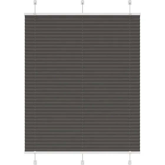 vidaXL Plisségardin Sort 110x100 cm, 100% Polyester