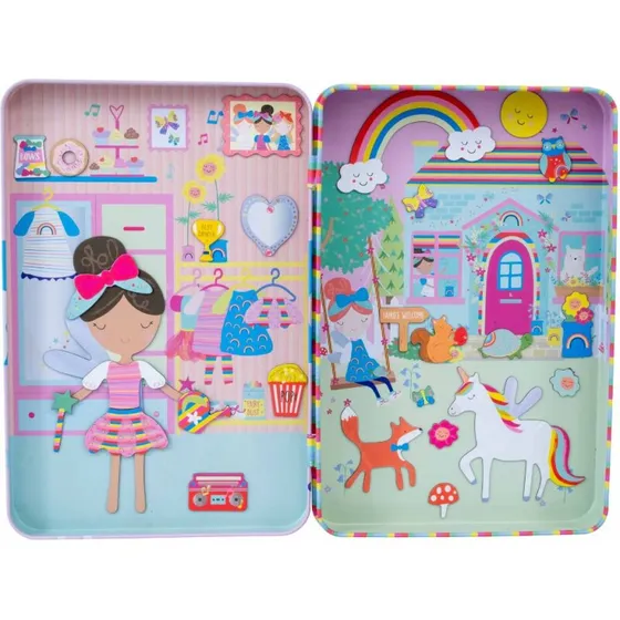 Rainbow Fairy Magnetisk legesæt – 50+ magneter, 2 scener