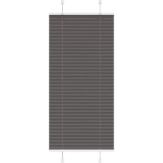 vidaXL Plisségardin Sort 60x150 cm, 59,4 cm Stofbredde, Polyester