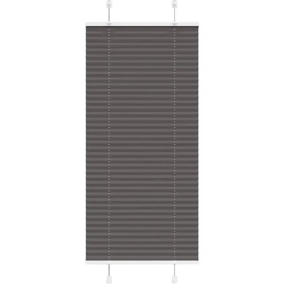 vidaXL Plisségardin Sort 65x150 cm, 100% Polyester