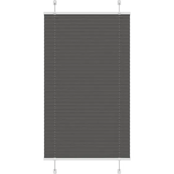 vidaXL Plisségardin Sort 80x150 cm, 100% Polyester