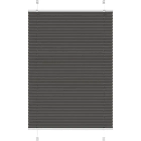 vidaXL Plisségardin Sort 85x150 cm, 100% Polyester