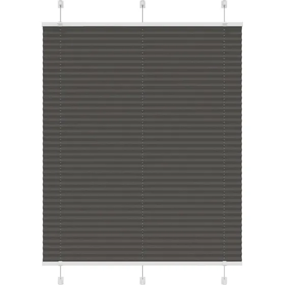 vidaXL Plisségardin Sort 110x150 cm, 109,4 cm Stofbredde, Polyester