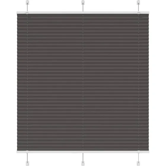 vidaXL Plisségardin Sort 115x150 cm, 100% Polyester