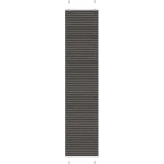 vidaXL Plisségardin Sort 40x200 cm, 39,4 cm Stofbredde, Polyester