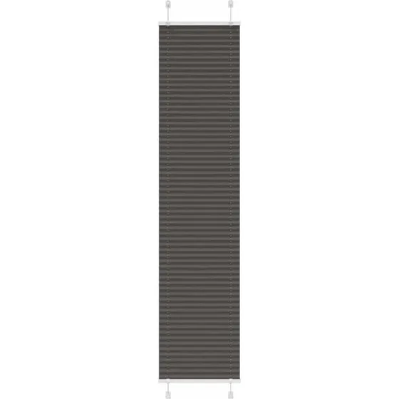 vidaXL Plisségardin Sort 45x200 cm, 100 % Polyester