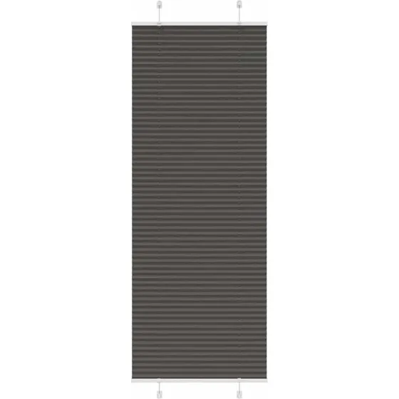 vidaXL Plisségardin Sort 70x200 cm, 100% Polyester