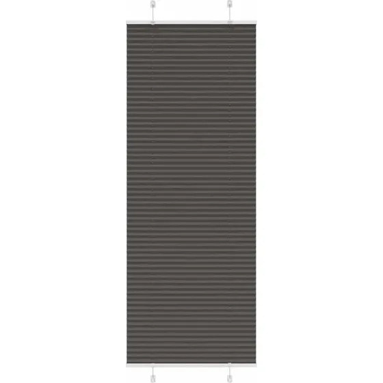 vidaXL Plisségardin Sort 75x200 cm, 100 % Polyester