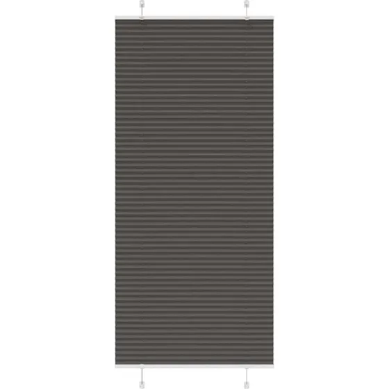 vidaXL Plisségardin Sort 85x200 cm, 100 % Polyester