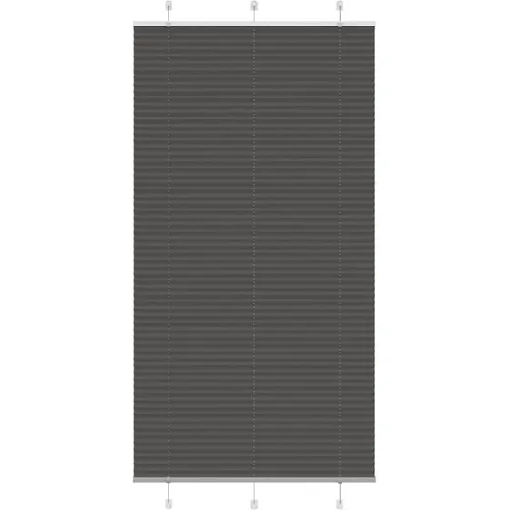 vidaXL Plisségardin Sort 105x200 cm, 104,4 cm Stofbredde, Polyester