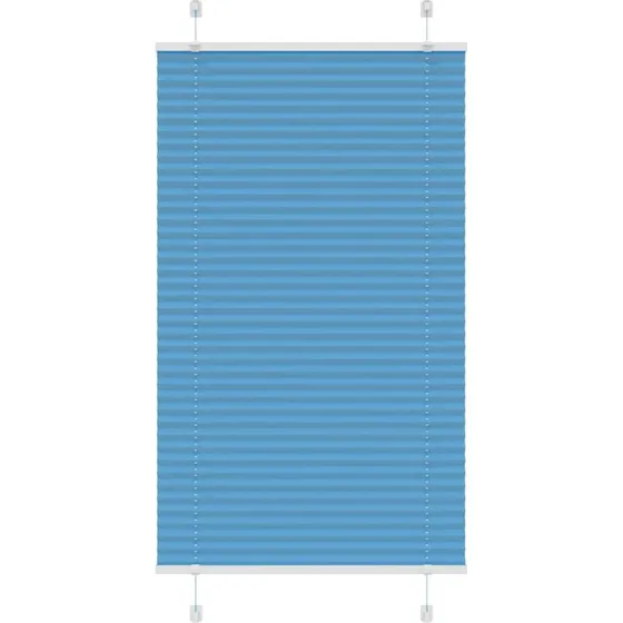 vidaXL Plisségardin Blå 75x100 cm, 100% Polyester