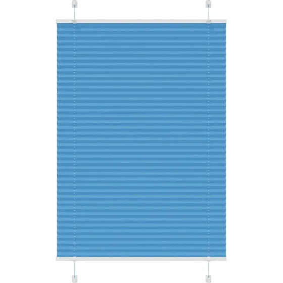 vidaXL Plisségardin Blå 100x100 cm, 99,4 cm stofbredde, polyester