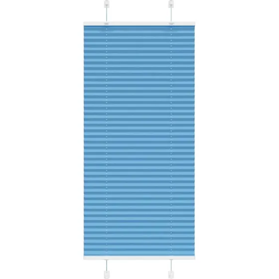 vidaXL Plisségardin Blå 55x150 cm, 54,4 cm stofbredde, 100% polyester