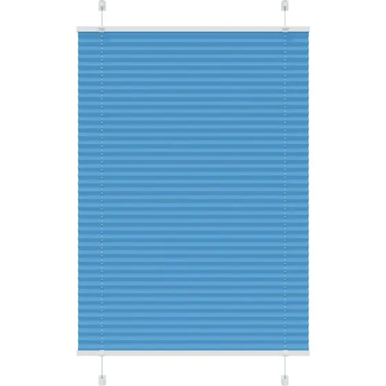 vidaXL Plisségardin Blå 90x150 cm, 100% Polyester