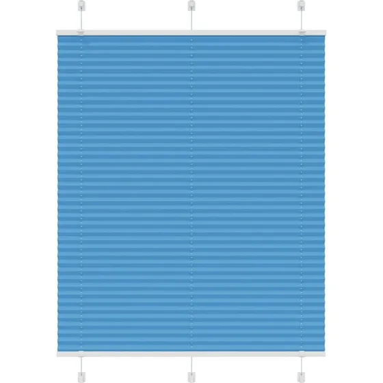 vidaXL Plisségardin Blå 105x150 cm, 104,4 cm stofbredde, Polyester