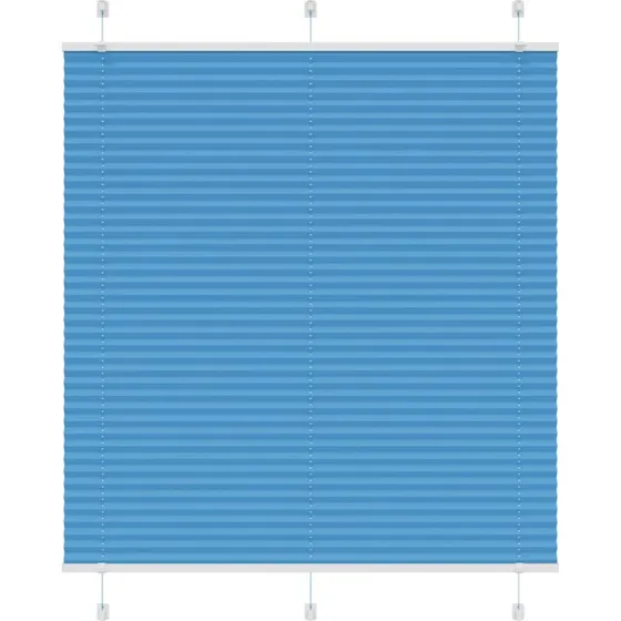vidaXL Plisségardin Blå 115x150 cm, 114,4 cm stofbredde, polyester
