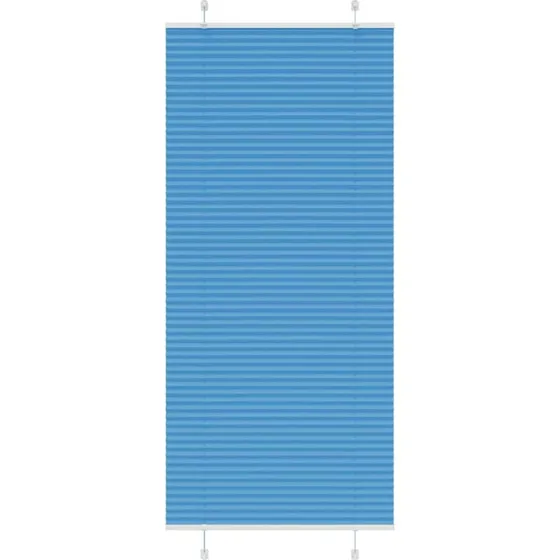 vidaXL Plisségardin Blå 85x200 cm, 100% Polyester