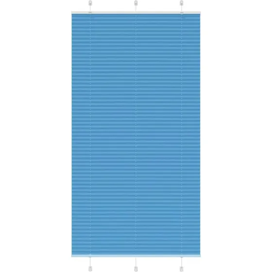 vidaXL Plisségardin Blå 110x200 cm, 109,4 cm Stofbredde, Polyester