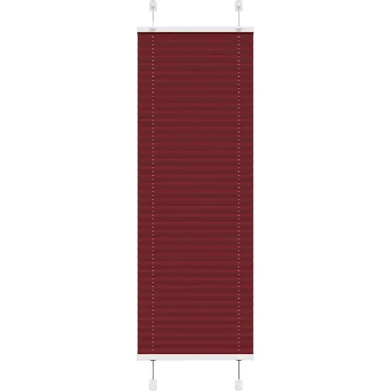 vidaXL Plisségardin Bordeauxrød 40x100 cm, 39,4 cm stofbredde, polyester
