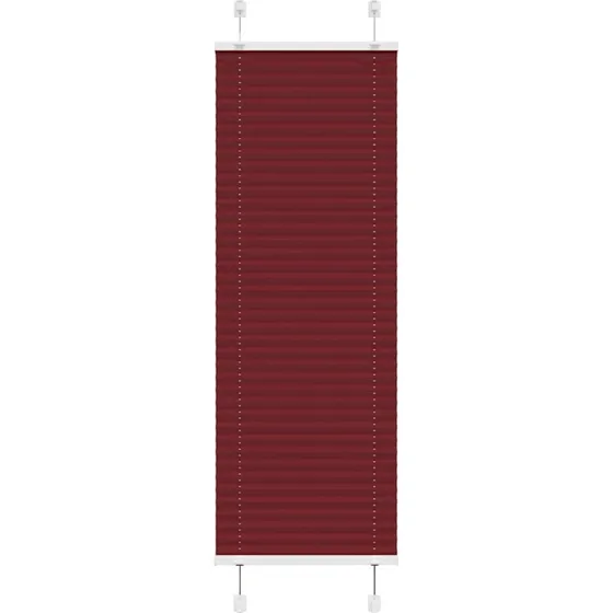 vidaXL Plisségardin Bordeauxrød 45x100 cm, 44,4 cm stofbredde, polyester