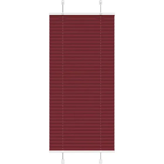 vidaXL Plisségardin Bordeauxrød 55x100 cm, 100% Polyester