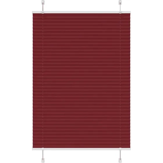 vidaXL Plisségardin Bordeauxrød 90x100 cm, 100% Polyester