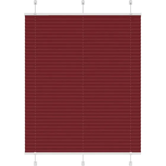 vidaXL Plisségardin Bordeauxrød 105x150 cm