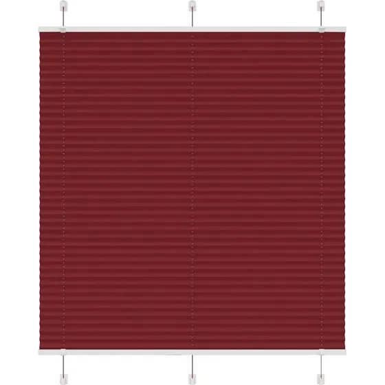 vidaXL Plisségardin Bordeauxrød 115x150 cm