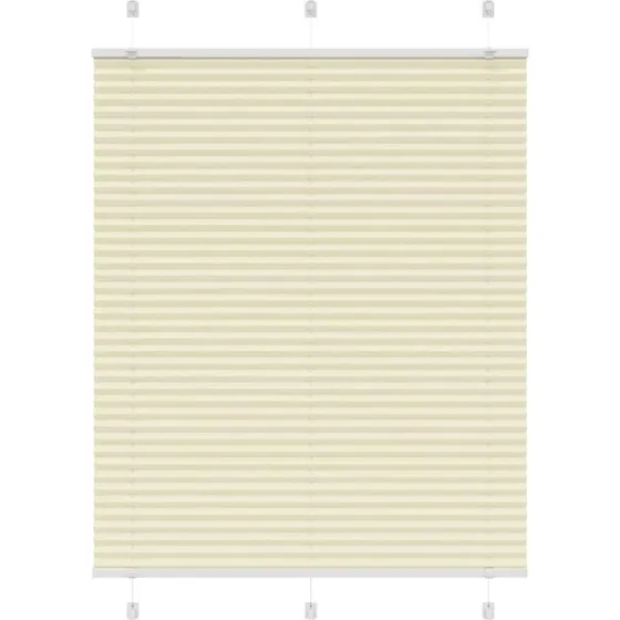 vidaXL Plisségardin Fløde 105x100 cm, 104,4 cm stofbredde, Polyester